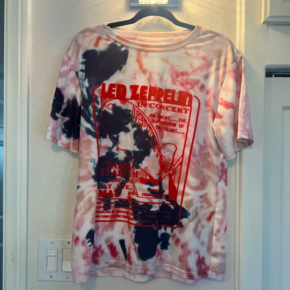 Women’s Led Zeppelin Tie Dye Tee, Size Medium